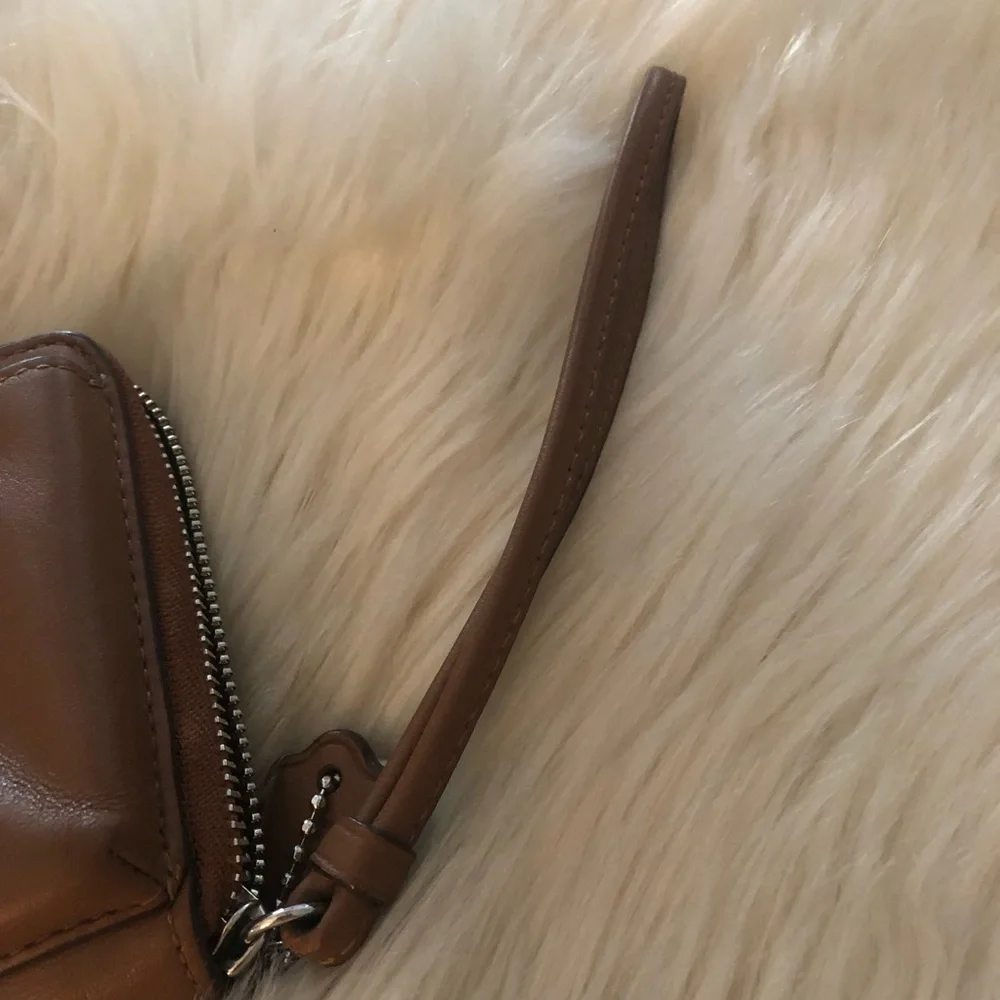 Coach zip around wallet wristlet with phone pocket